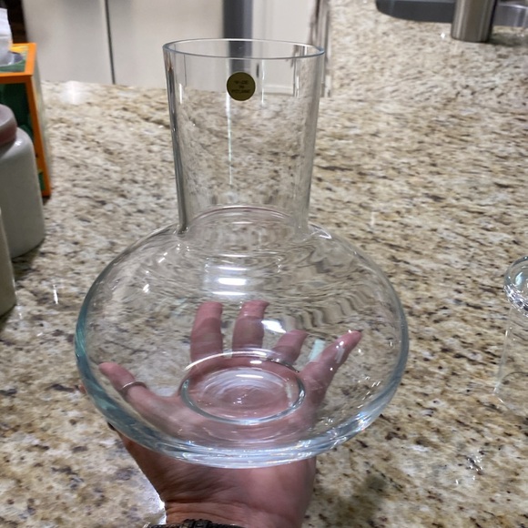 Polish Clear Glass Tumble Up Bedside Carafe Water Carafe Hotel Style Elegant - Picture 11 of 11